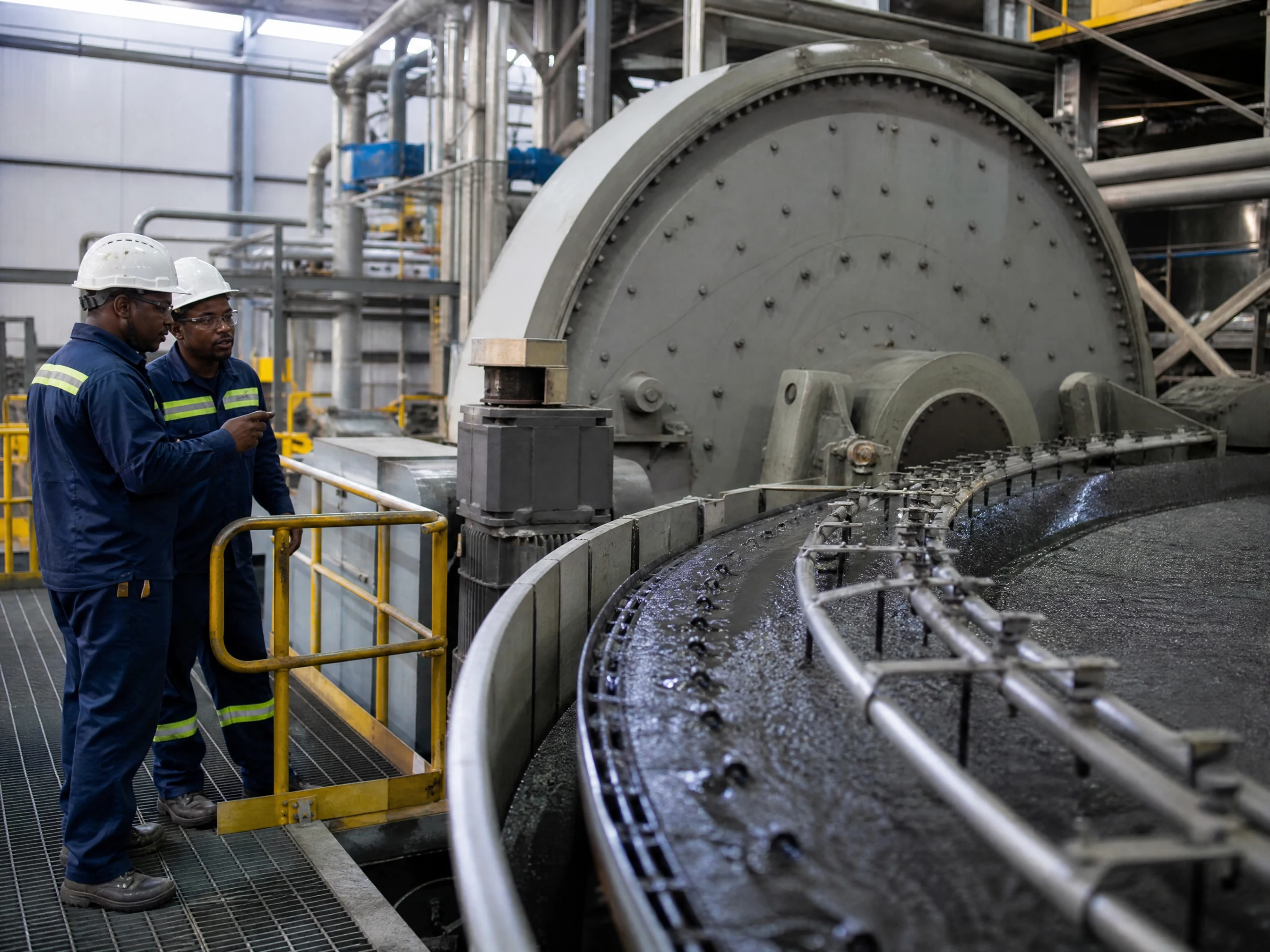 Operational separation equipment in a mineral-processing context